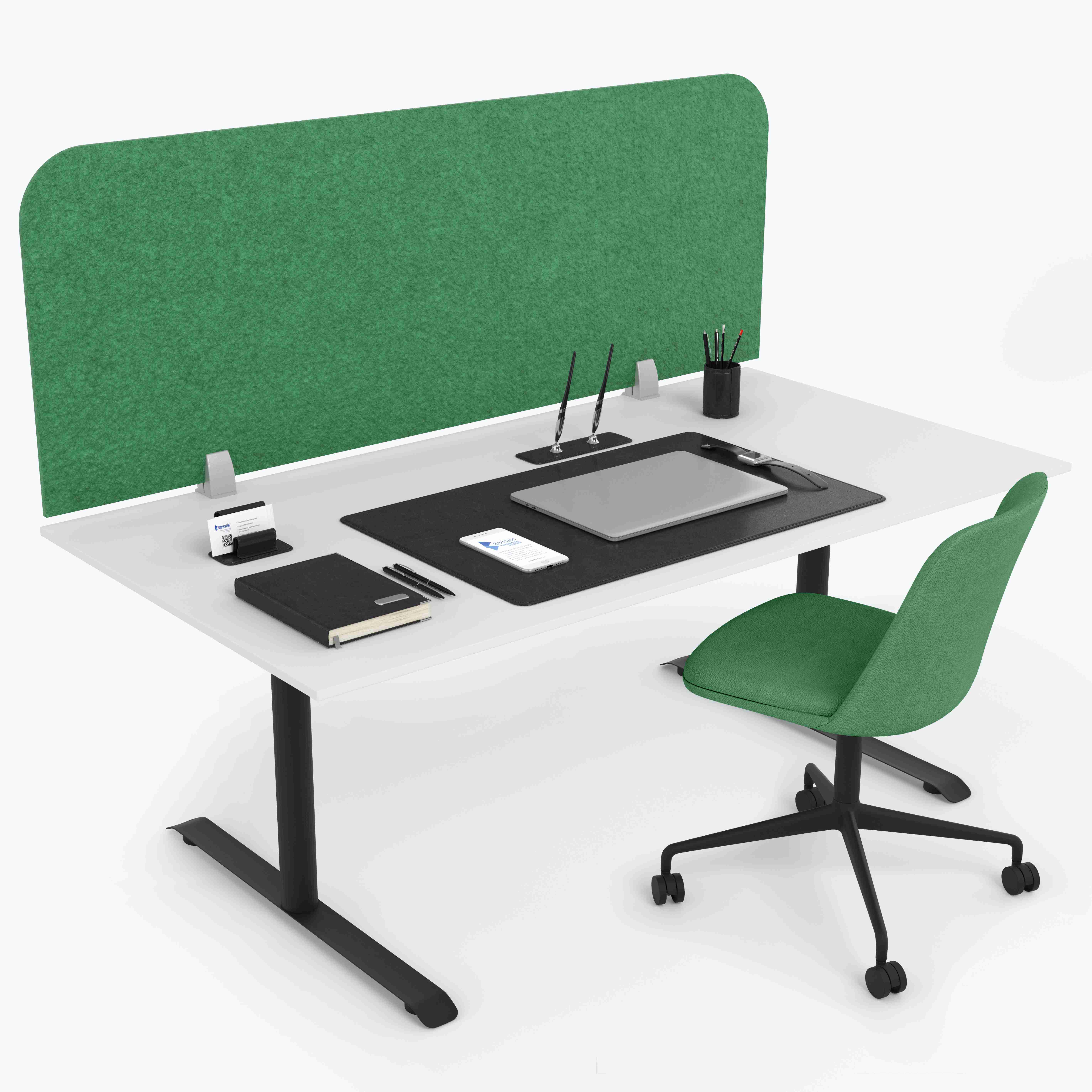 Акустическая панель Виридис Фелт Экран для стола зеленый