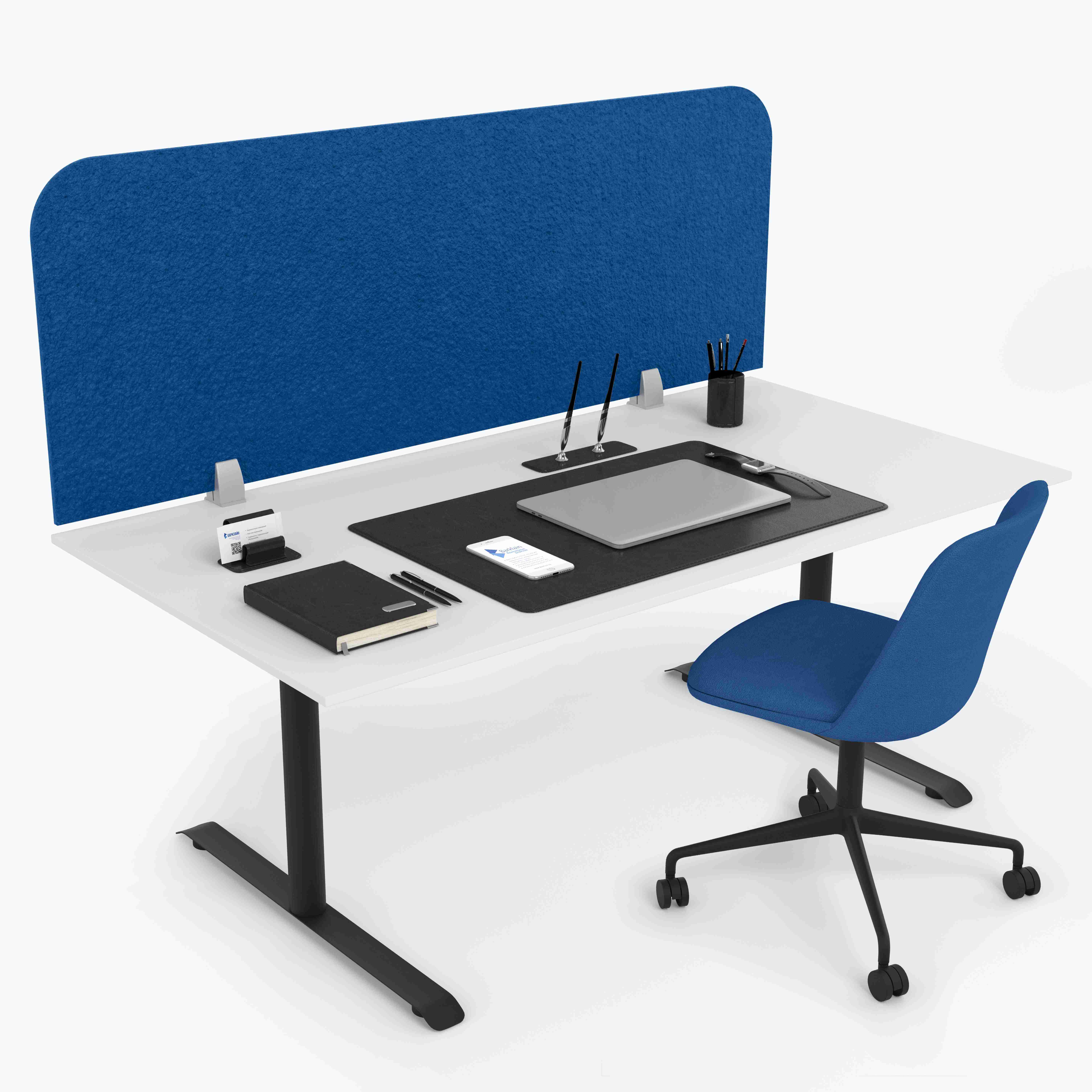 Акустическая панель Виридис Фелт Экран для стола Сапфир (800х500х9 мм)