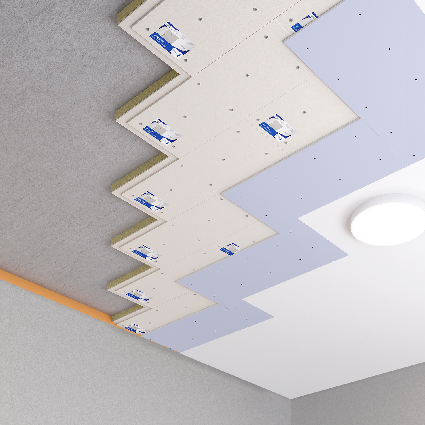 Система звукоизоляции под натяжной потолок «Барклайн УниПлит 70»