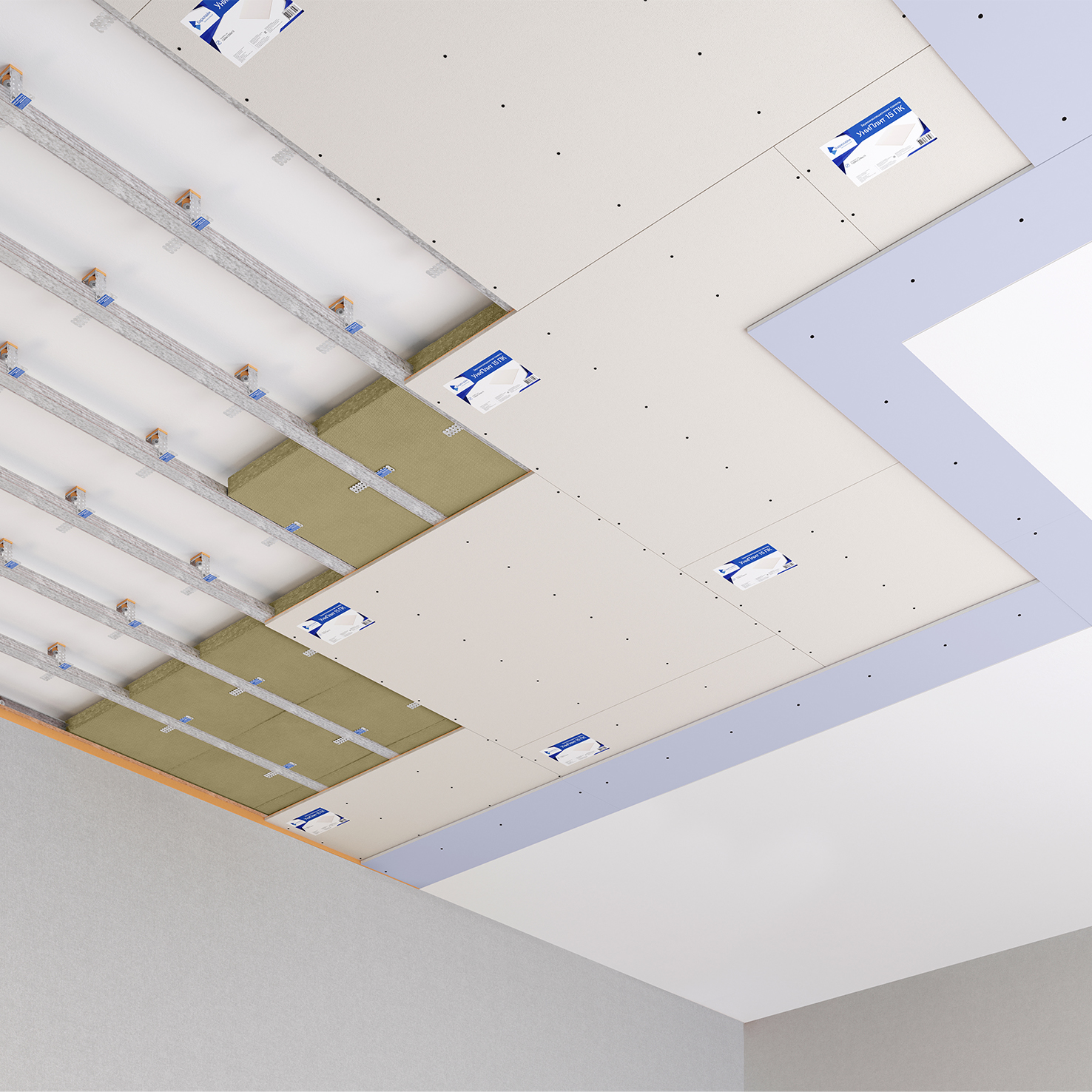 Каркасная система звукоизоляции потолка «Барклайн Стандарт»