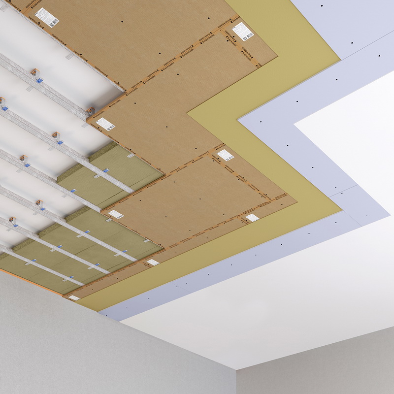 Каркасная система звукоизоляции потолка «Барклайн Базовая Мембрана Кварц»