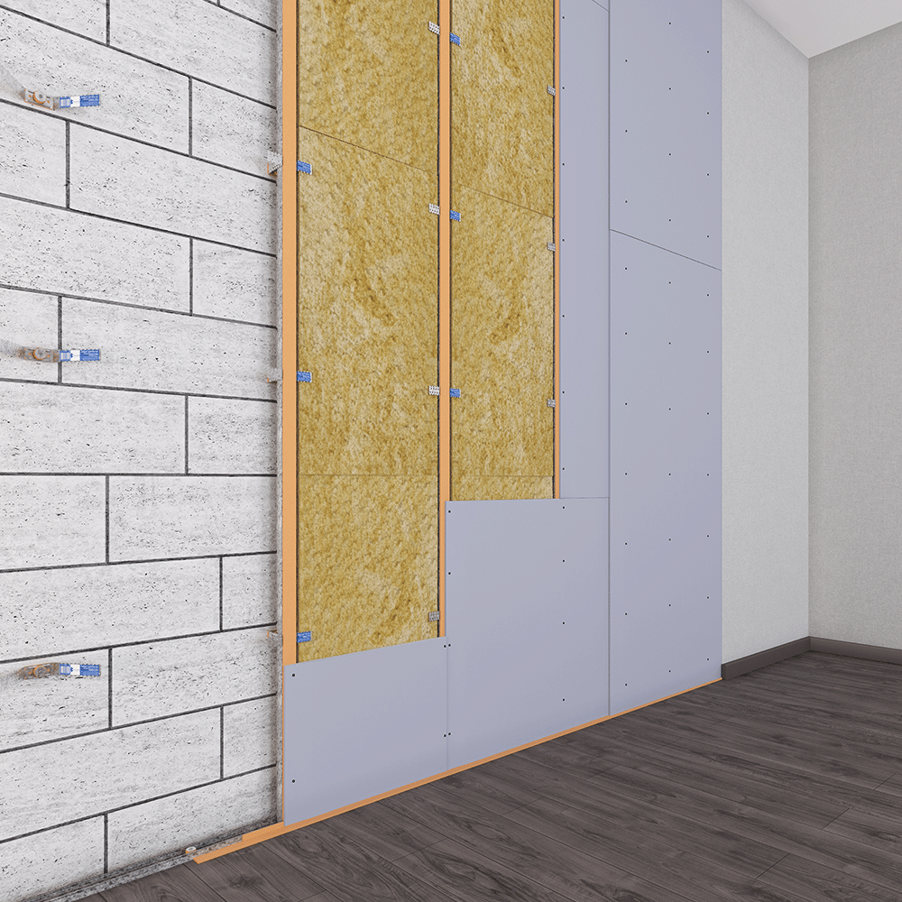 Каркасная система звукоизоляции стен «Барклайн Барьер»